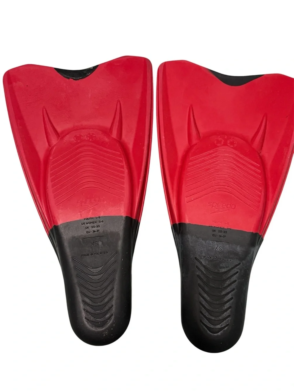 Speedo Swim Training Fins XS Youth 4-5 Women 5-6 Short Blade Swim Flippers